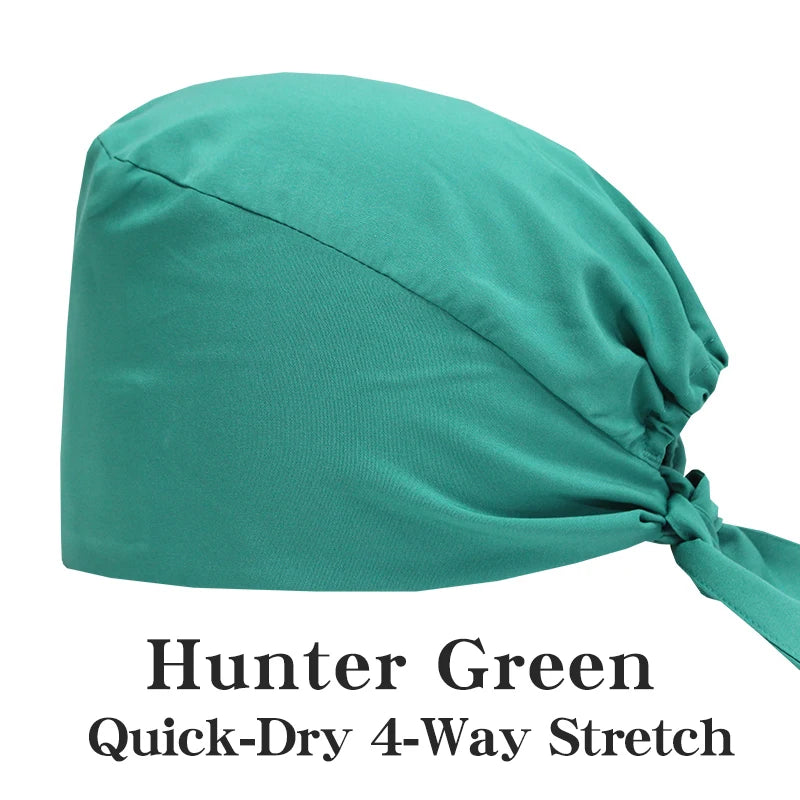 Comfort Fit Scrub Cap/Adjustable, Soft Stretch & Button Ear Relief