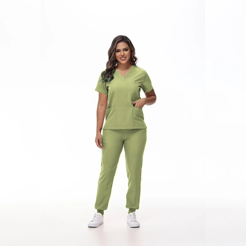 Classic Stretch Quick-Dry Medical Scrub Set
