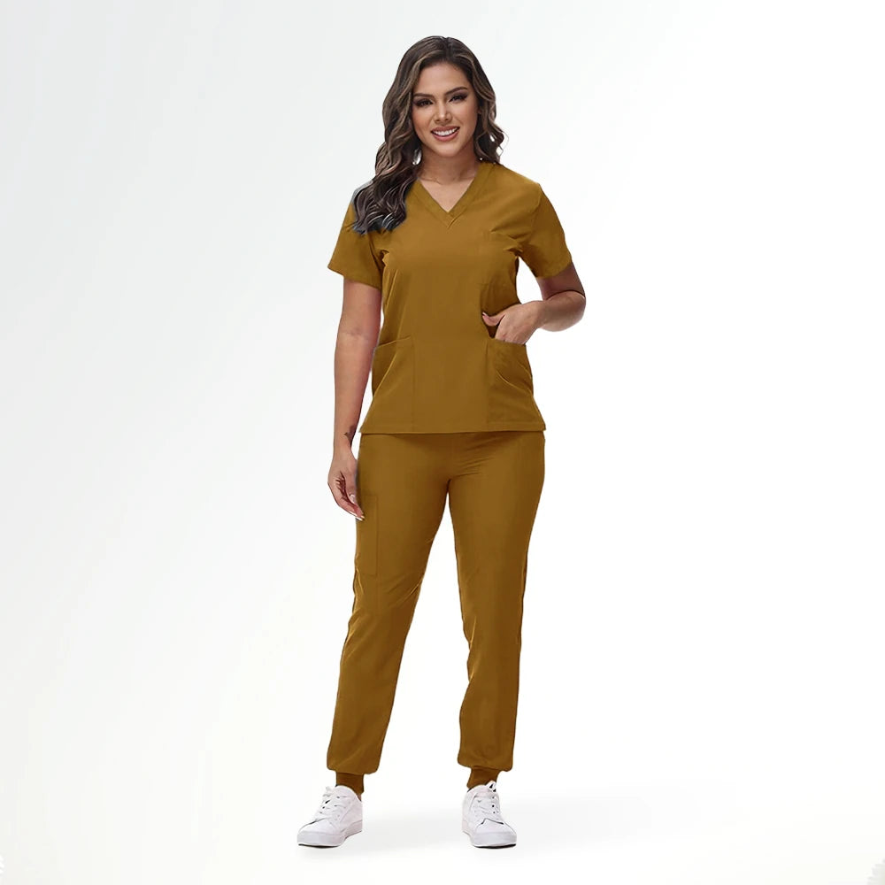 Classic Stretch Quick-Dry Medical Scrub Set