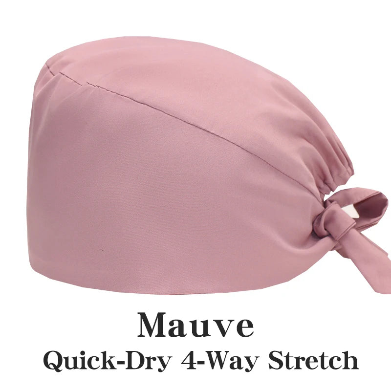 Comfort Fit Scrub Cap/Adjustable, Soft Stretch & Button Ear Relief
