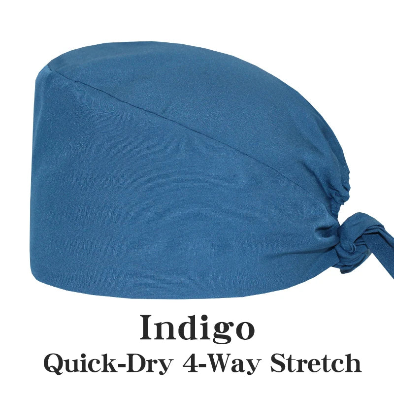 Comfort Fit Scrub Cap/Adjustable, Soft Stretch & Button Ear Relief