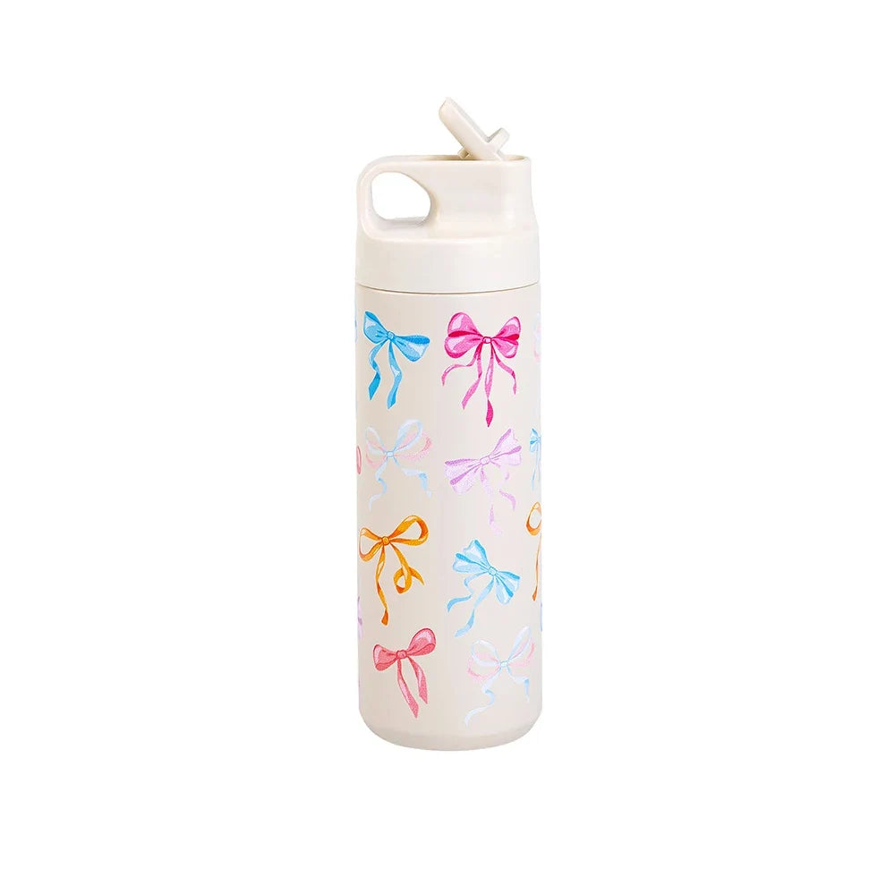 Cherry Bow Aesthetic Tumbler/ Cute Insulated Water Bottle