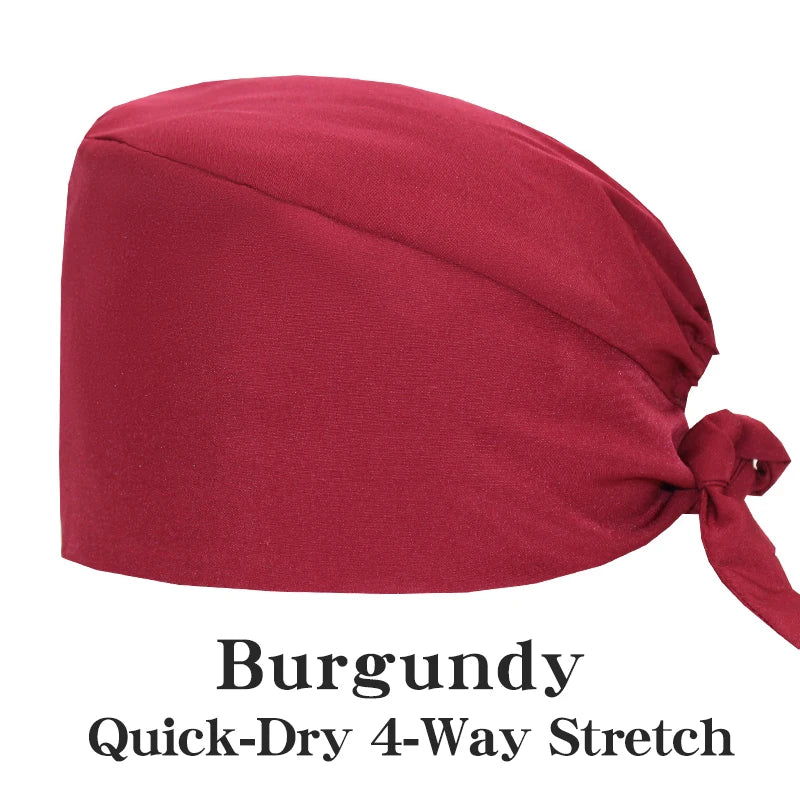 Comfort Fit Scrub Cap/Adjustable, Soft Stretch & Button Ear Relief