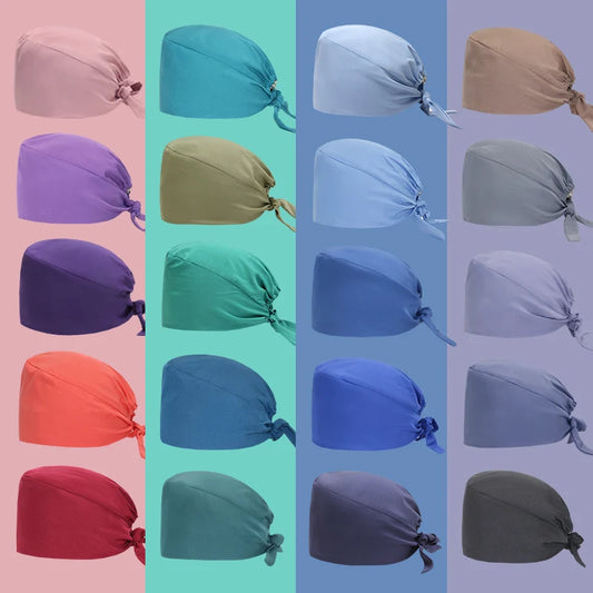 Comfort Fit Scrub Cap/Adjustable, Soft Stretch & Button Ear Relief