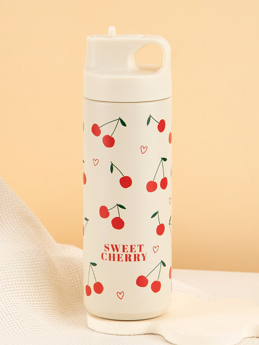 Cherry Bow Aesthetic Tumbler/ Cute Insulated Water Bottle