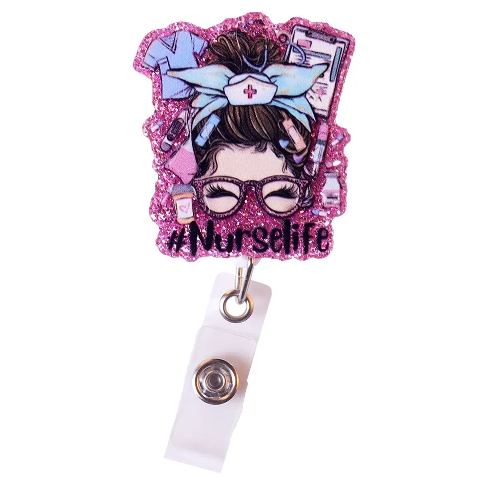 Cute Nurse Badge Reels/ Retractable ID Holder