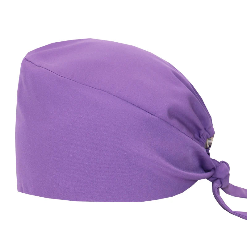 Comfort Fit Scrub Cap/Adjustable, Soft Stretch & Button Ear Relief