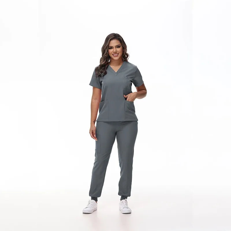 Classic Stretch Quick-Dry Medical Scrub Set