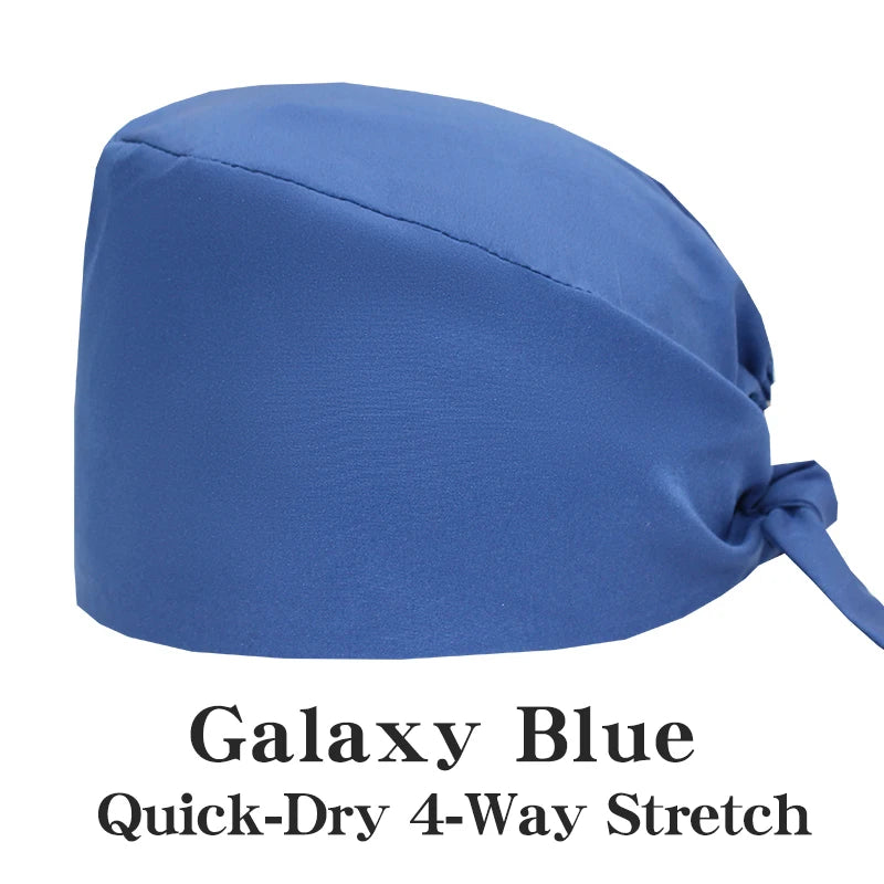 Comfort Fit Scrub Cap/Adjustable, Soft Stretch & Button Ear Relief