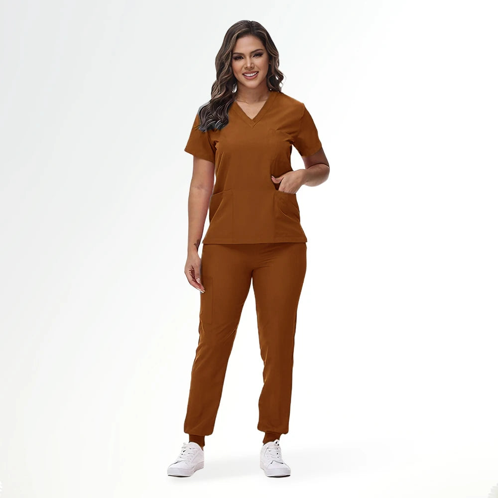 Classic Stretch Quick-Dry Medical Scrub Set