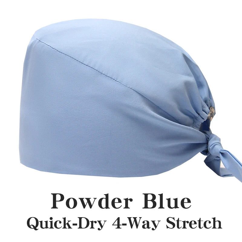 Comfort Fit Scrub Cap/Adjustable, Soft Stretch & Button Ear Relief