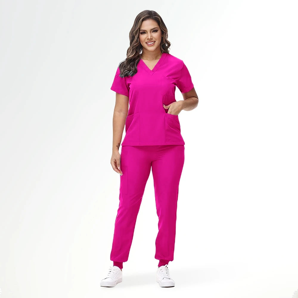 Classic Stretch Quick-Dry Medical Scrub Set