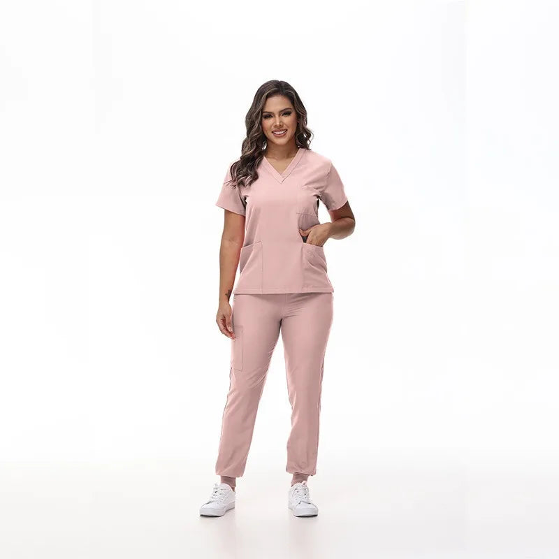 Classic Stretch Quick-Dry Medical Scrub Set