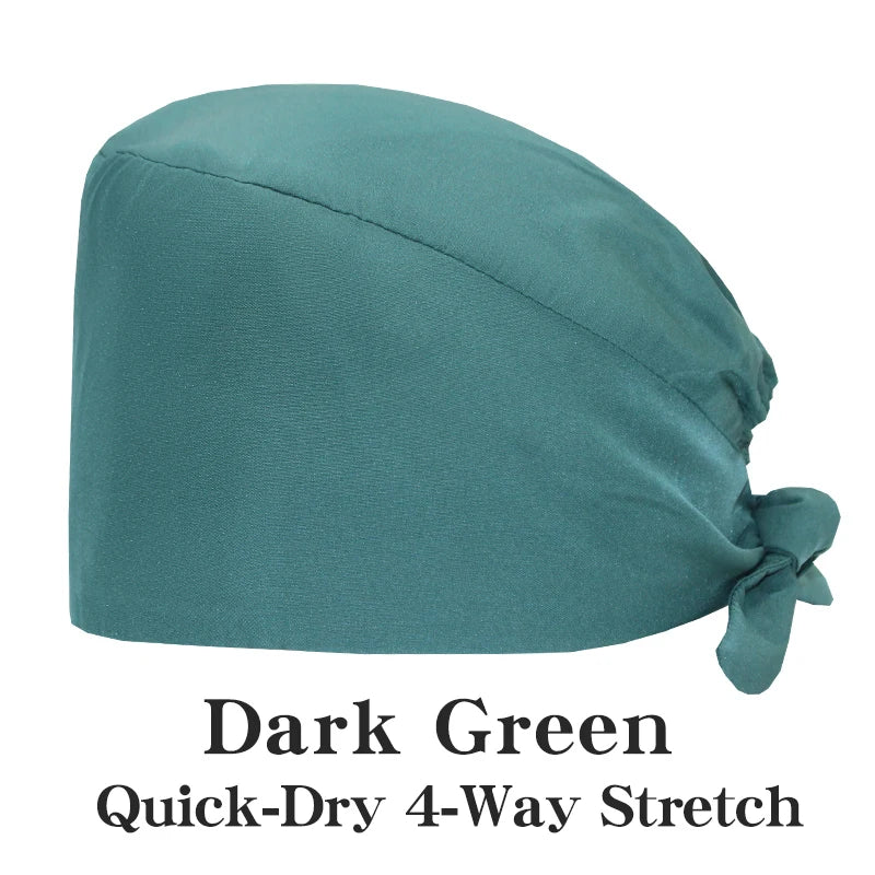 Comfort Fit Scrub Cap/Adjustable, Soft Stretch & Button Ear Relief