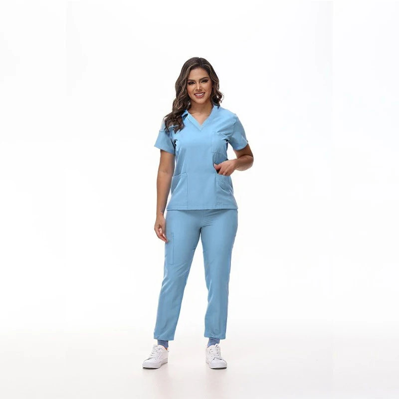 Classic Stretch Quick-Dry Medical Scrub Set