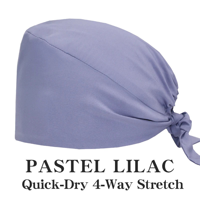 Comfort Fit Scrub Cap/Adjustable, Soft Stretch & Button Ear Relief