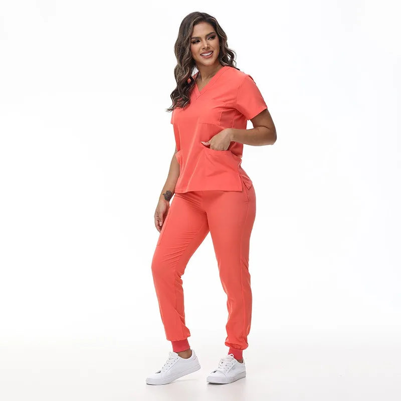 Classic Stretch Quick-Dry Medical Scrub Set