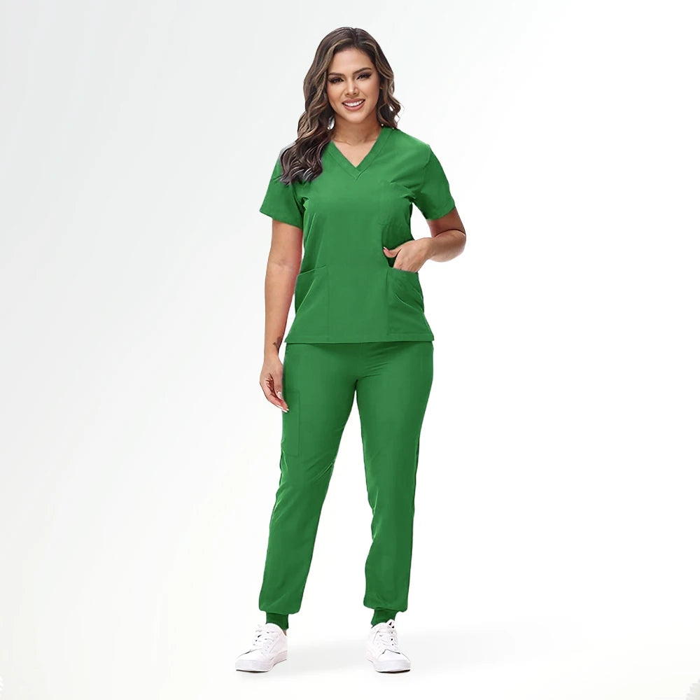 Classic Stretch Quick-Dry Medical Scrub Set