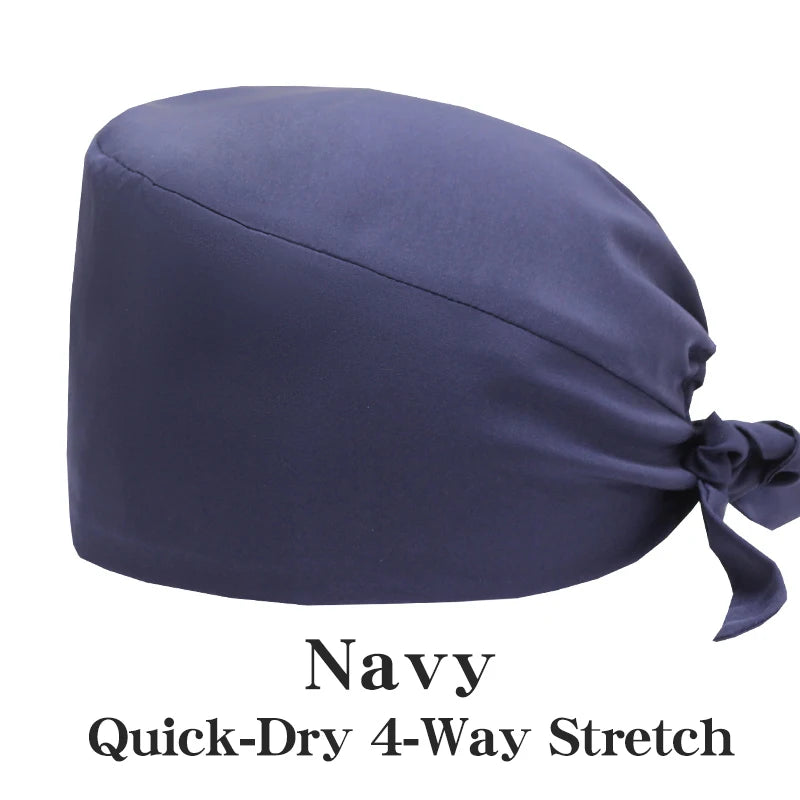 Comfort Fit Scrub Cap/Adjustable, Soft Stretch & Button Ear Relief