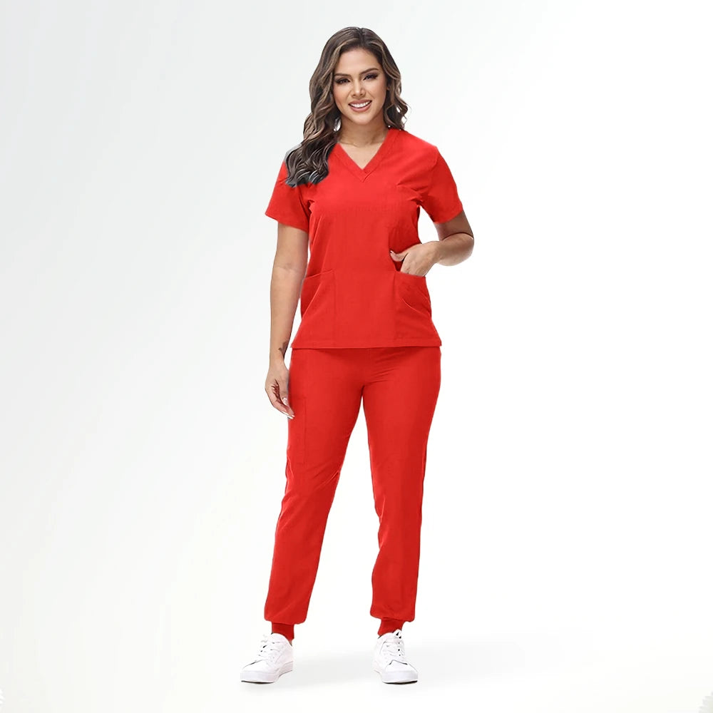 Classic Stretch Quick-Dry Medical Scrub Set