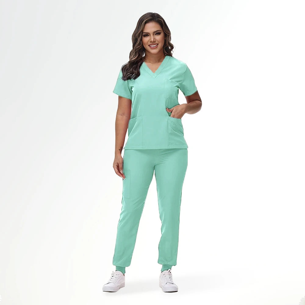 Classic Stretch Quick-Dry Medical Scrub Set