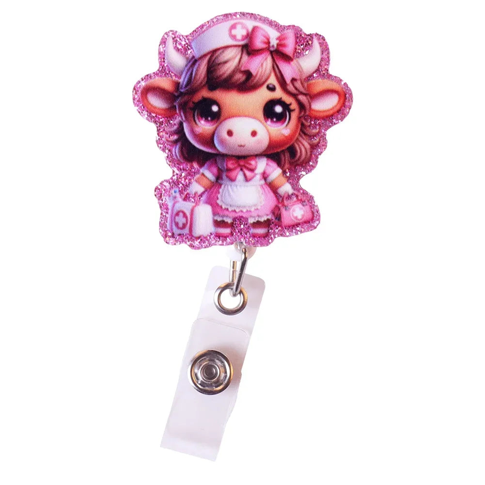 Cute Nurse Badge Reels/ Retractable ID Holder