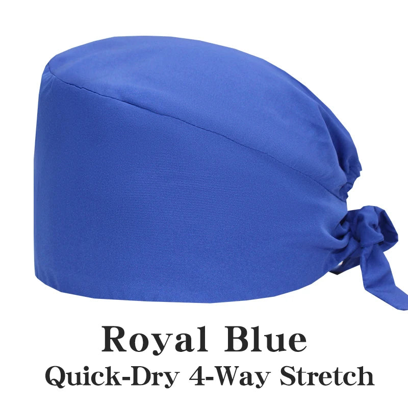 Comfort Fit Scrub Cap/Adjustable, Soft Stretch & Button Ear Relief