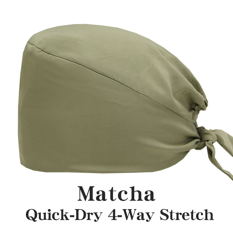 Comfort Fit Scrub Cap/Adjustable, Soft Stretch & Button Ear Relief
