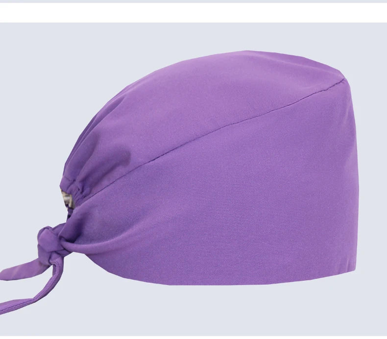 Comfort Fit Scrub Cap/Adjustable, Soft Stretch & Button Ear Relief