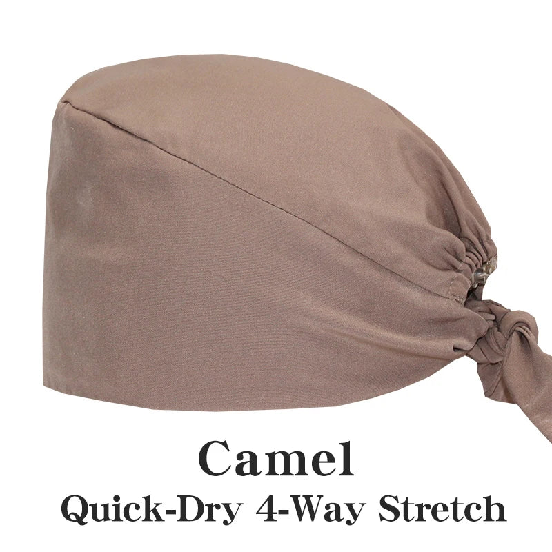 Comfort Fit Scrub Cap/Adjustable, Soft Stretch & Button Ear Relief