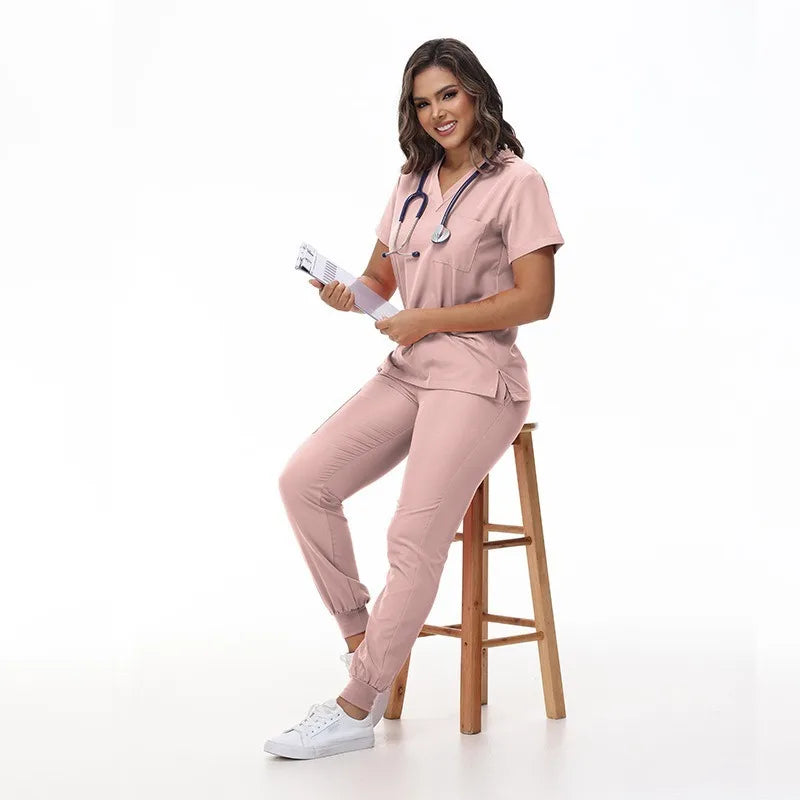 Classic Stretch Quick-Dry Medical Scrub Set
