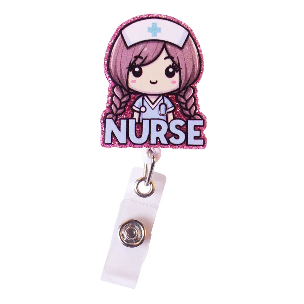 Cute Nurse Badge Reels/ Retractable ID Holder
